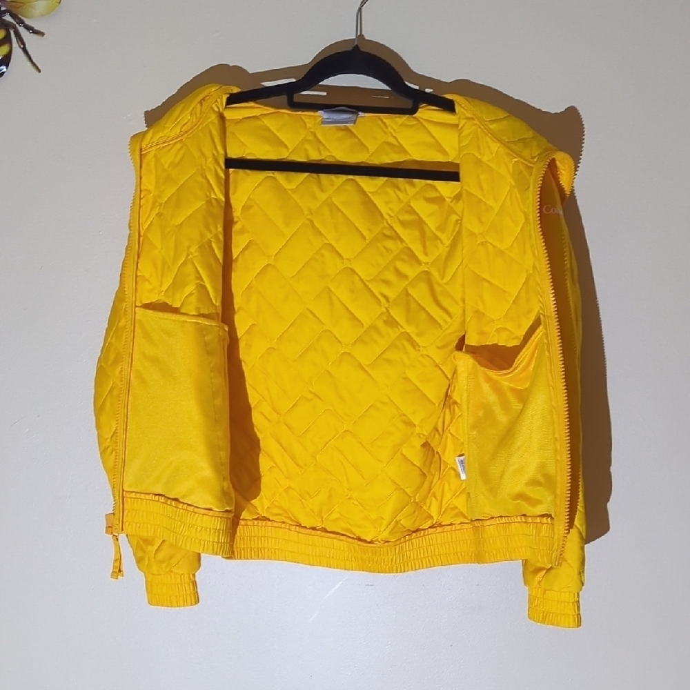 Columbia Sunny Yellow Winter Insulated Bomber Jacket - Picture 4 of 12
